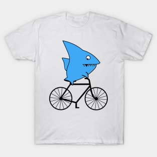 Shark rides a bicycle T-Shirt